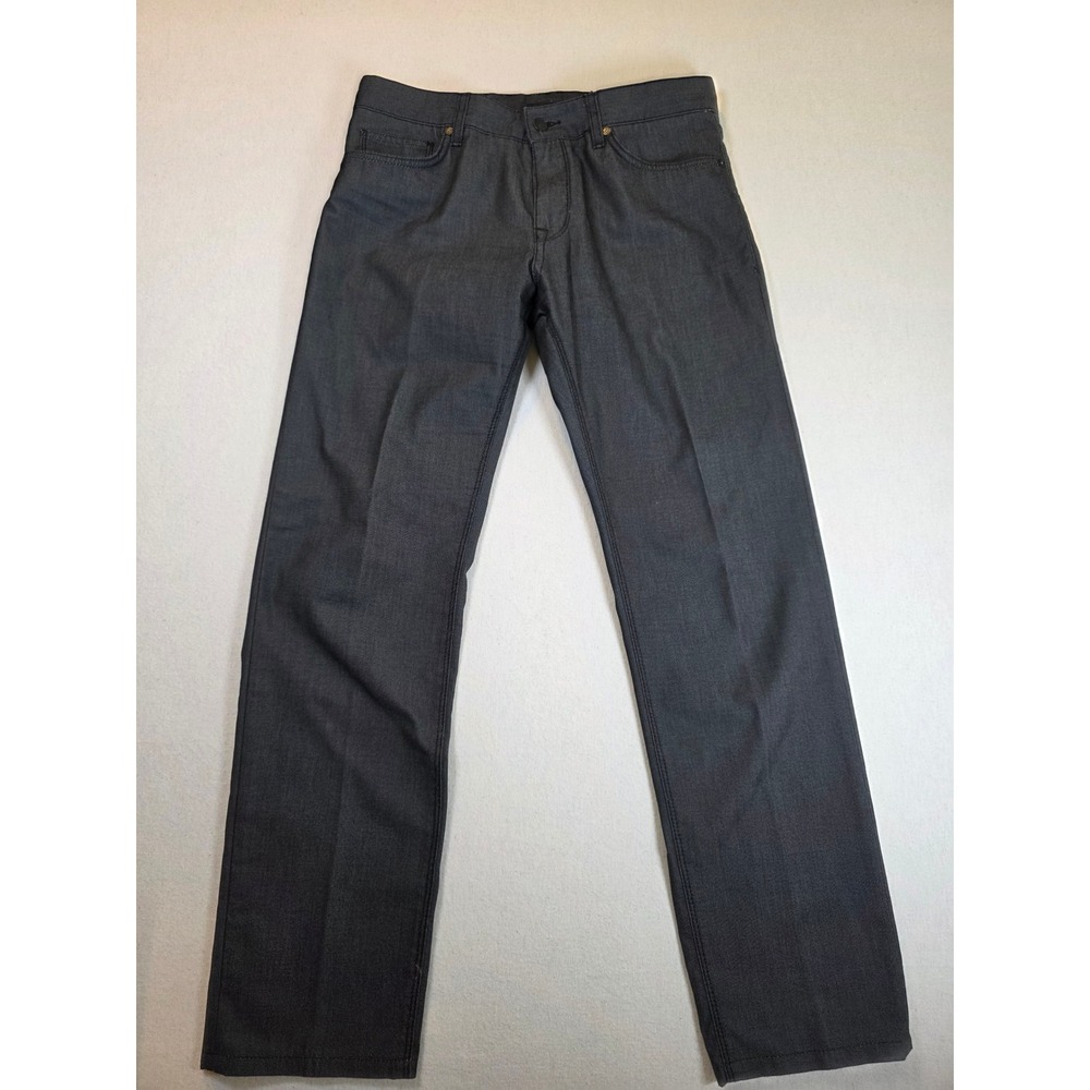 HUGO BOSS Pants Mens 32x32 Delaware Slim Fit Charcoal Gray Trousers Stretch Work